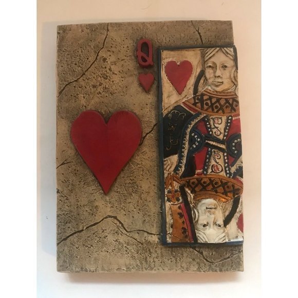 2004 Orion’s Ceramic Wall Art Poker Playing Cards Man Cave Club Spade Heart Ace - Picture 6 of 7